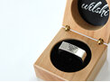 Wilshi metro proposal ring in handmade wooden box