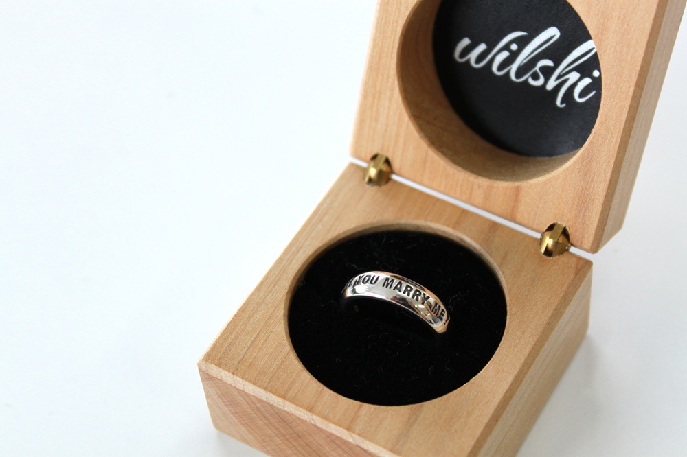 Wilshi proposal ring for a romantic surprise proposal without an engagement ring
