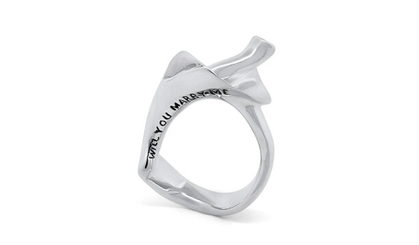 Wilshi proposal ring will you marry me shell design