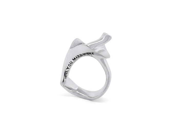 Wilshi Shell Proposal Ring - Will you Marry Me? engraving