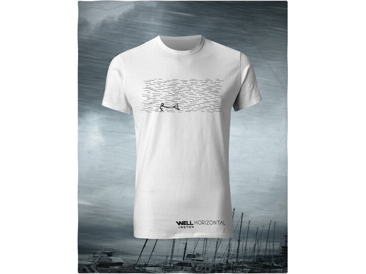 Windy Wellington, black on whiteT-Shirt