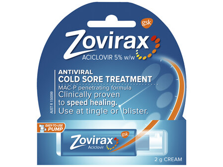 Zovirax Cold Sore Treatment Cream Pump 2g