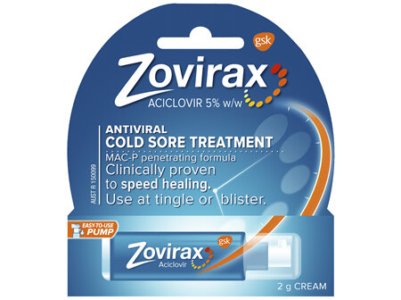 Zovirax Cold Sore Treatment Cream Pump 2g