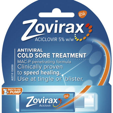 Zovirax Cold Sore Treatment Cream Pump 2g