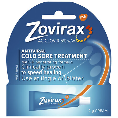 Zovirax Cold Sore Treatment Cream Tube 2g