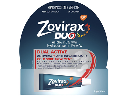 Zovirax Duo Cold Sore Treatment Cream Tube 2 g