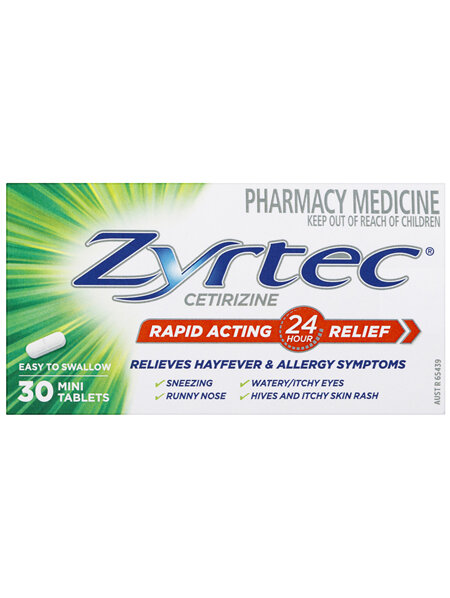 Zyrtec 10mg Tablets 30s AU Non-SRP