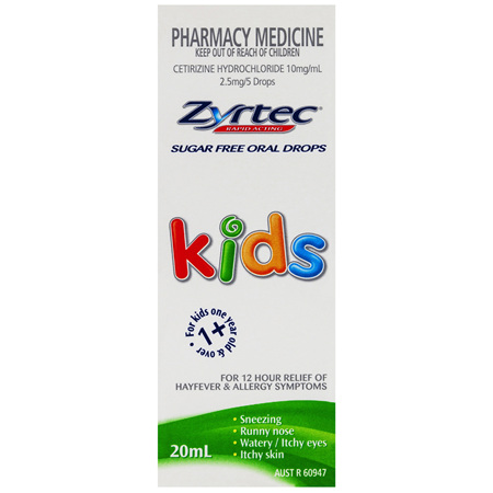 Zyrtec Allergy & Hayfever Kids Oral Drops 20mL