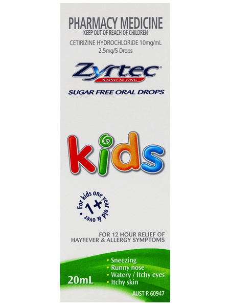 Zyrtec Allergy & Hayfever Kids Oral Drops 20mL