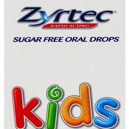 Zyrtec Cetirizine Kids Fast Acting Relief Sugar Free 20mL