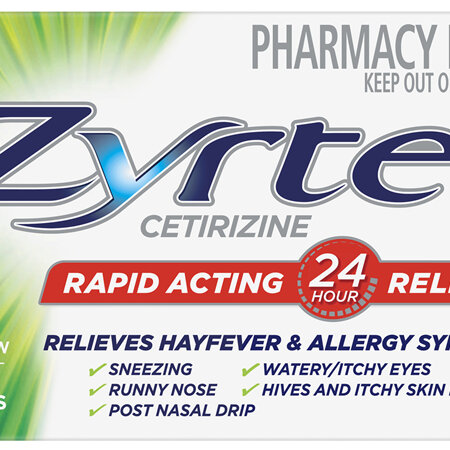 Zyrtec Cetirizine Rapid Acting Relief 30 Tablets