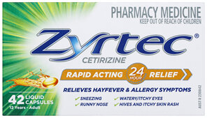 Zyrtec Cetirizine Rapid Acting Relief - 42 Caps