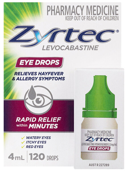 Zyrtec Hayfever & Allergy Relief Antihistamine Eye Drops 4mL