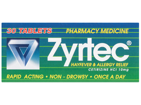 Zyrtec Hayfever & Allergy Relief Rapid Acting Non-Drowsy 30 Tablets