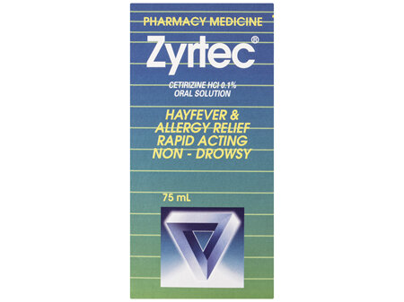 Zyrtec Hayfever & Allergy Relief Rapid Acting Non-Drowsy 75mL