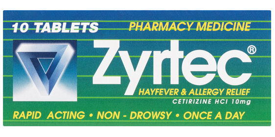 Zyrtec Hayfever & Allergy Relief Rapid Acting Non-Drowsy 10 Tablets