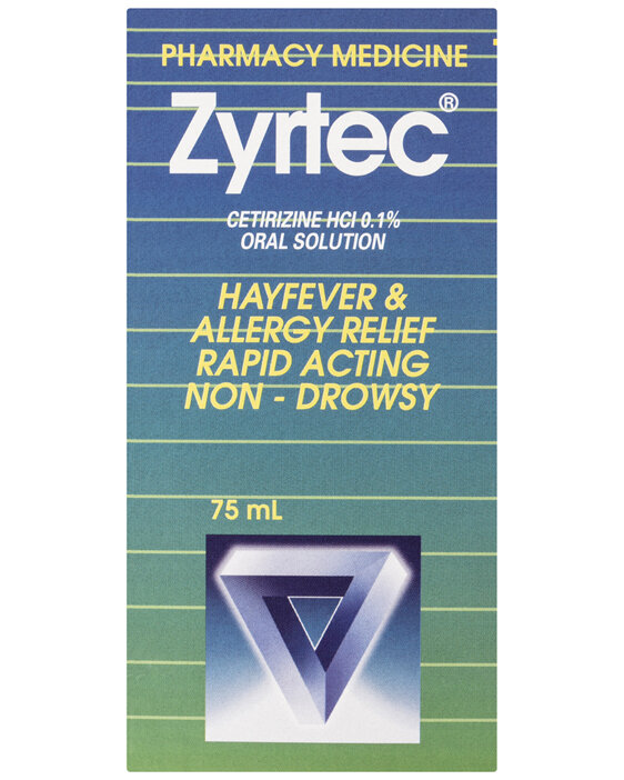 Zyrtec Hayfever & Allergy Relief Rapid Acting Non-Drowsy 75mL
