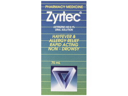 Zyrtec Hayfever & Allergy Relief Rapid Acting Non-Drowsy 75mL