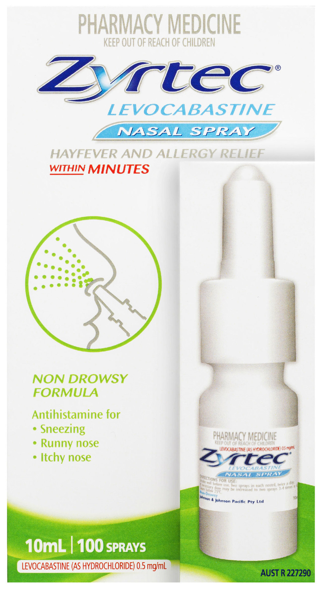 Zyrtec Hayfever Levocabastine Nasal Spray 10mL IGA Superpharm Zillmere