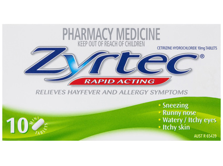 Zyrtec Rapid Acting Allergy & Hayfever Mini Tablets 10 Pack
