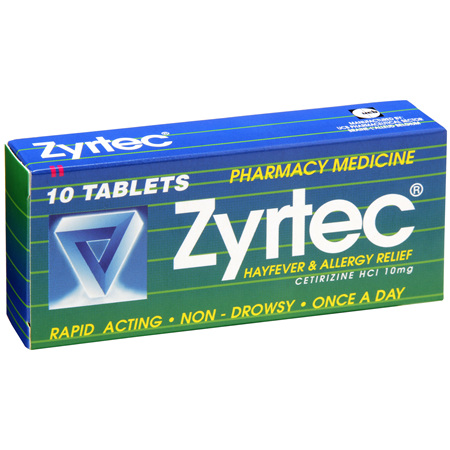 Zyrtec Tablet Hayfever Allergy Relief 10