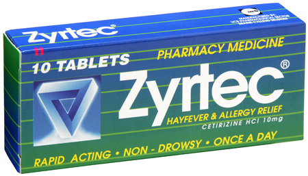 Zyrtec Tablet Hayfever Allergy Relief 10