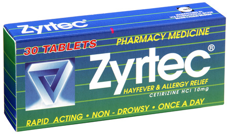 Zyrtec Tablet Hayfever Allergy Relief 30